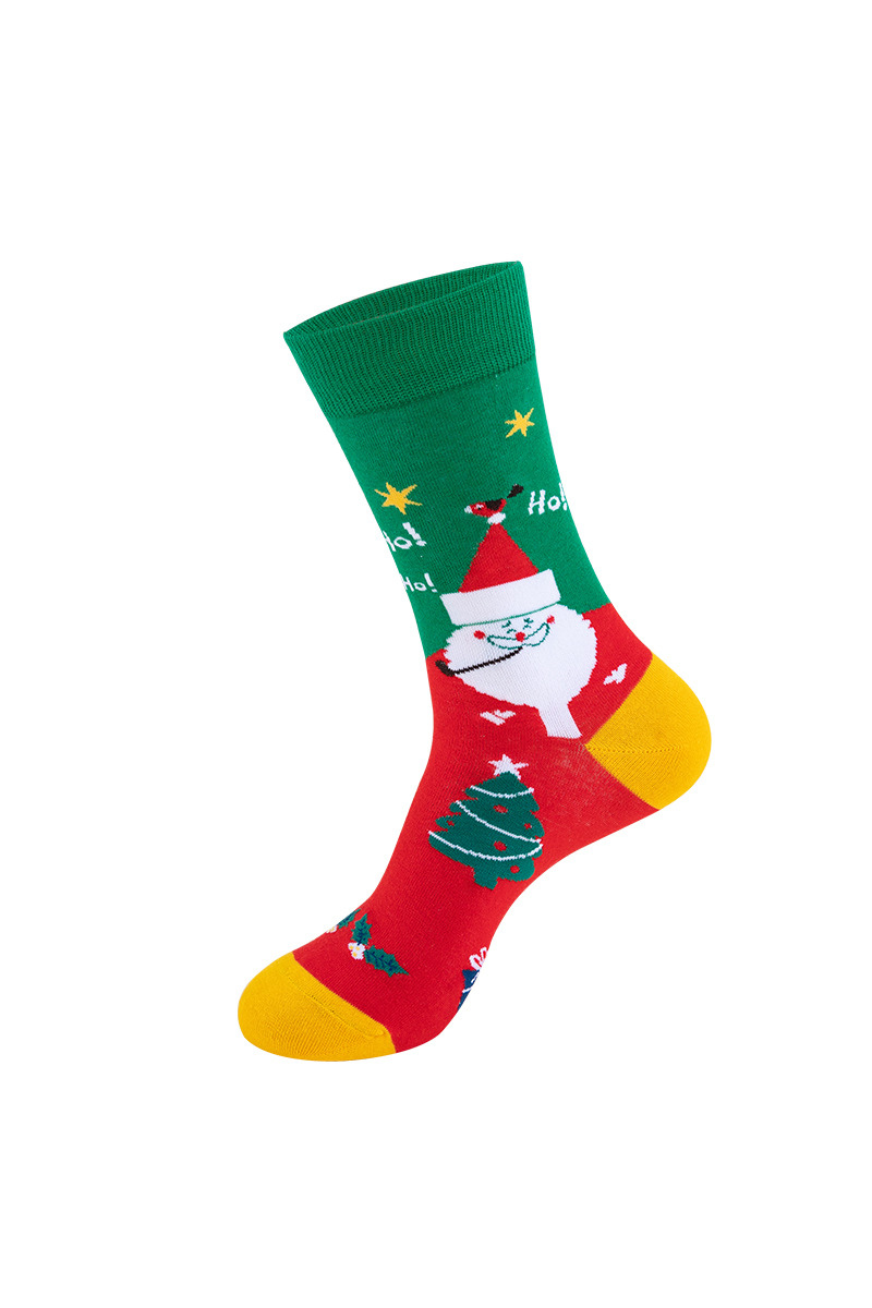 Unisex Fall Winter Festive Cartoon Christmas Crew Socks