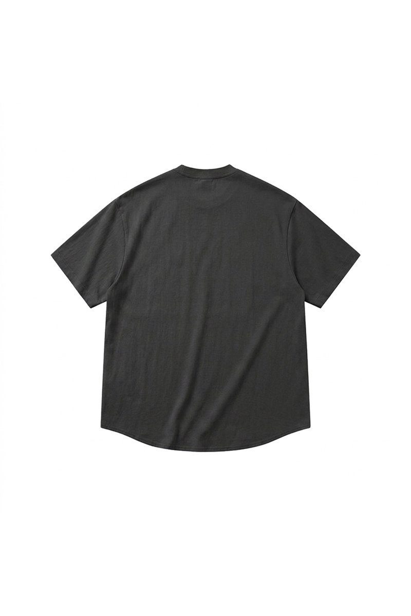 Unisex Summer Linen-Blend Loose Drop-Shoulder Crewneck Tee