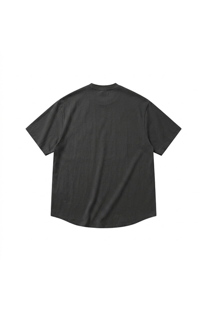 Unisex Summer Linen-Blend Loose Drop-Shoulder Crewneck Tee