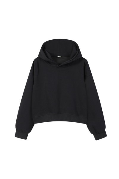 Women Fall 350gsm Cropped Drop Shoulder Pullover Hoodie
