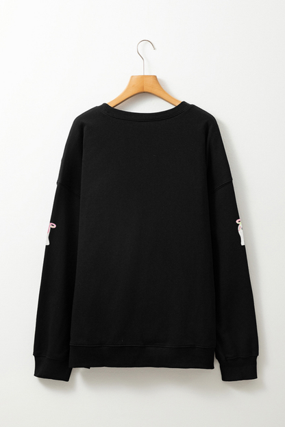 Women's Fall Halloween Print Crew Sweatshirt