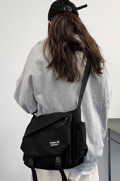 Unisex All Season Nylon Multi Pocket Crossbody Shoulder Bag