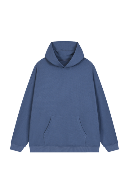 Women's Fall Waffle-Texture Drop-Shoulder Pullover Hoodie