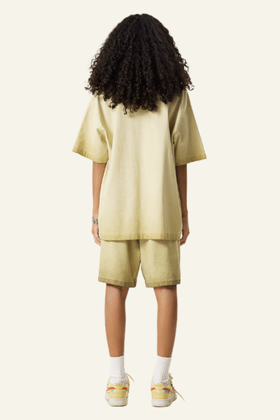 Women's Vintage Washed Cotton Set:T-shirt And Shorts