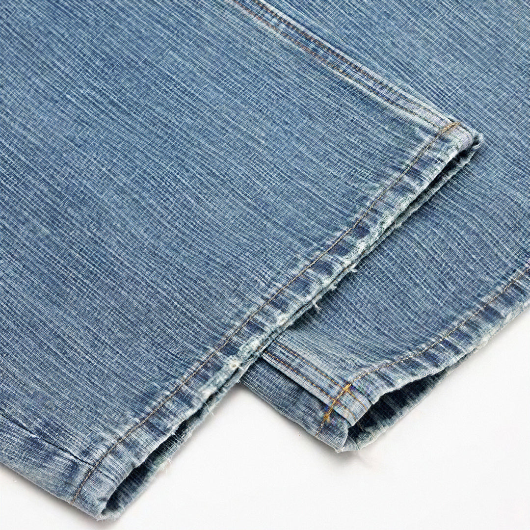 Men's Spring Gradient Blue Cat Whisker Balloon Denim Jeans
