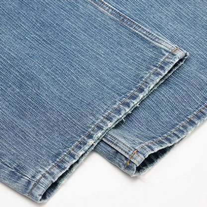 Men's Spring Gradient Blue Cat Whisker Balloon Denim Jeans