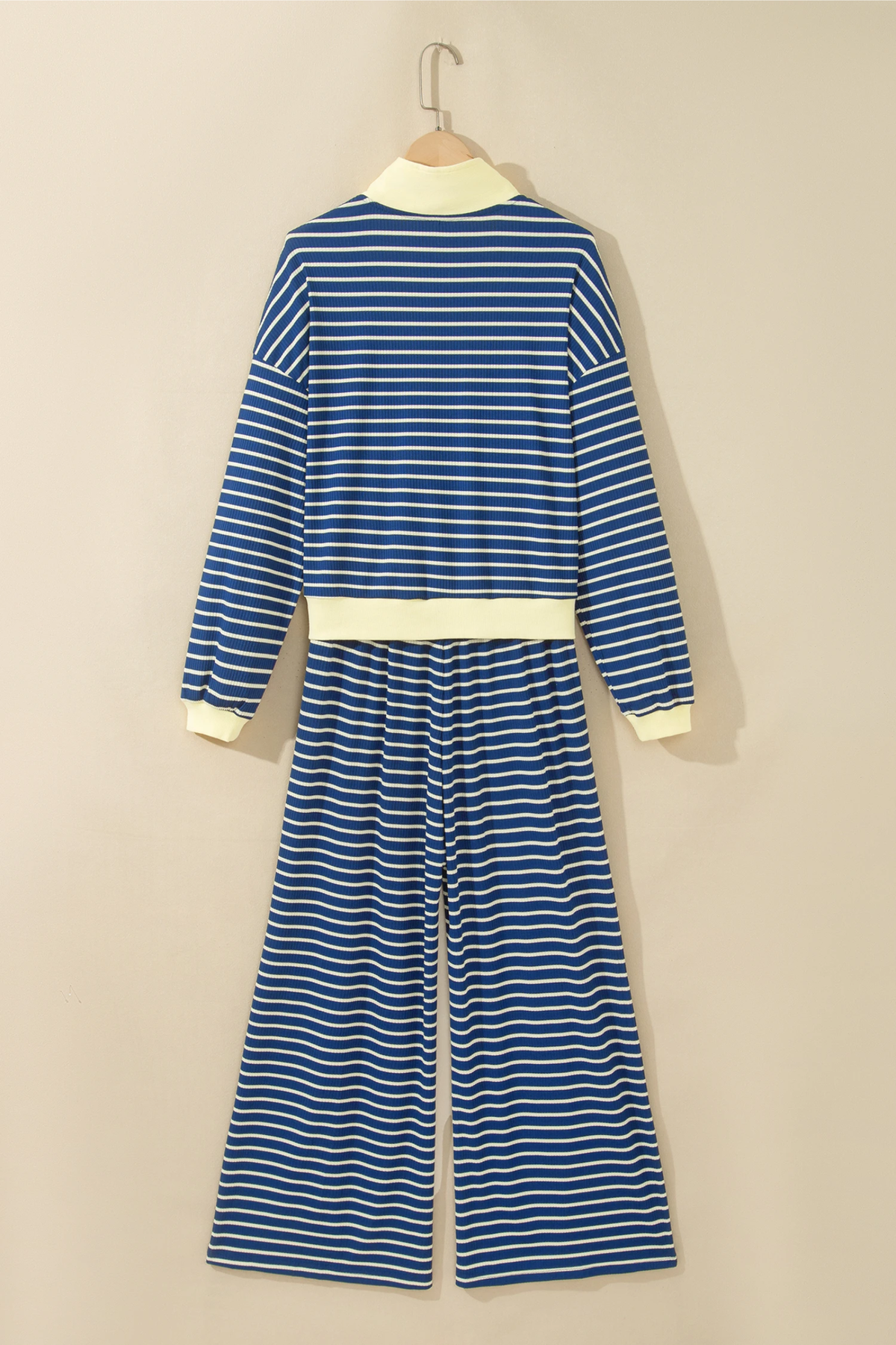 Women's Fall Striped Colorblock Loose 2 Piece Set