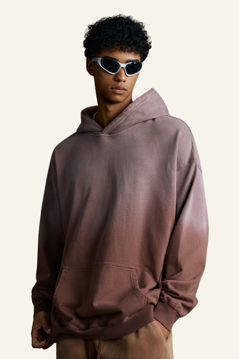 Men's 480 Heavyweight Vintage Gradient Color Cotton Hoodie