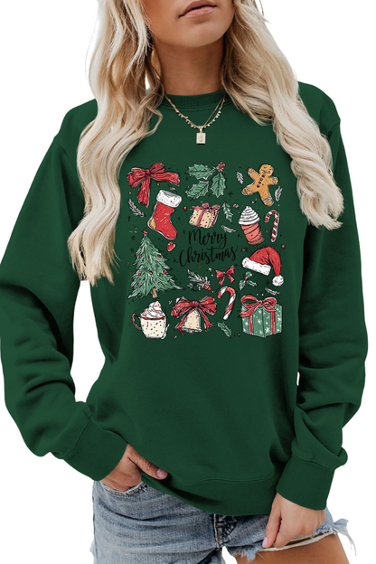 Women Winter Merry Christmas Gift Graphic Sweatshirt