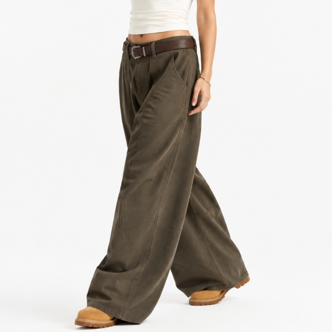 Women's High Waist Baggy Wide Leg Jeans
