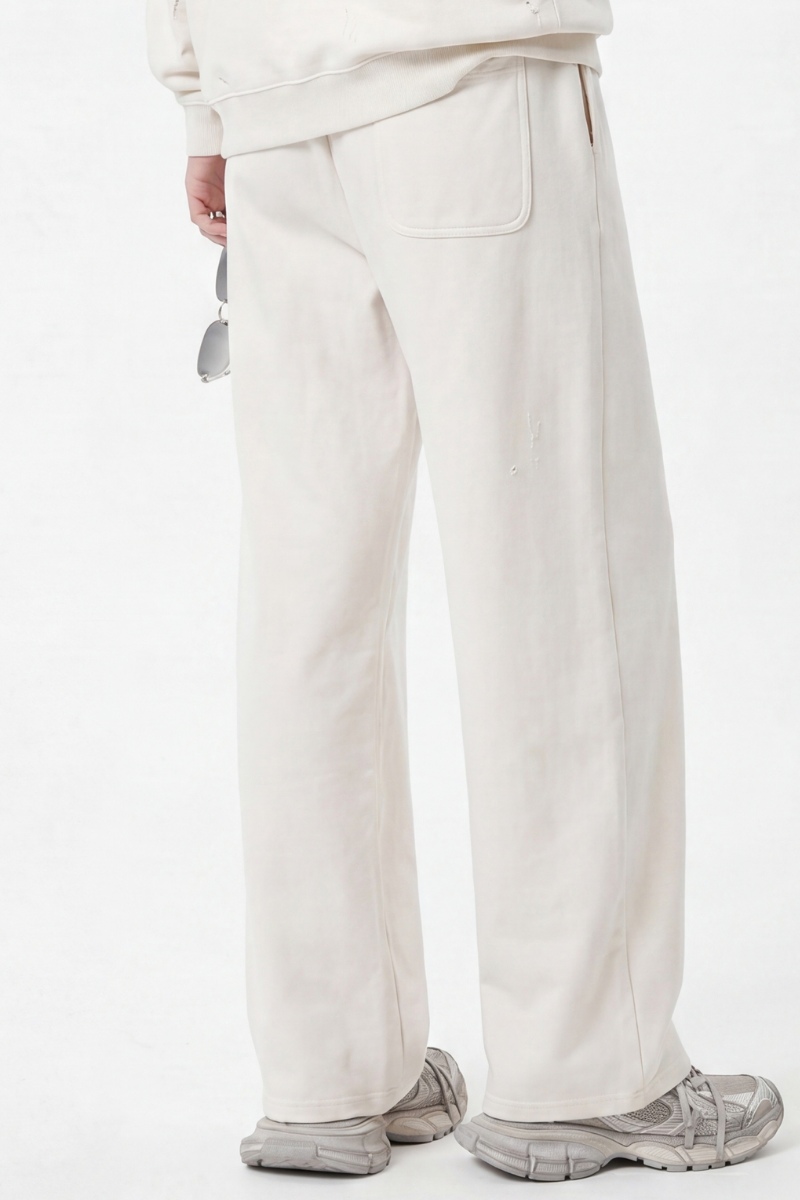 Men Fall Clothing Distressed Wide Leg Streetwear Sweatpants