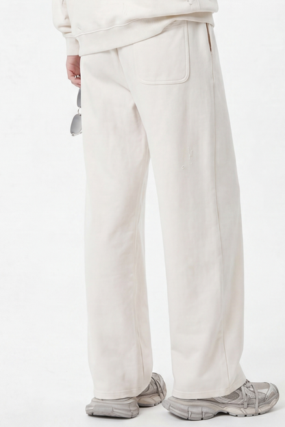 Men Fall Clothing Distressed Wide Leg Streetwear Sweatpants