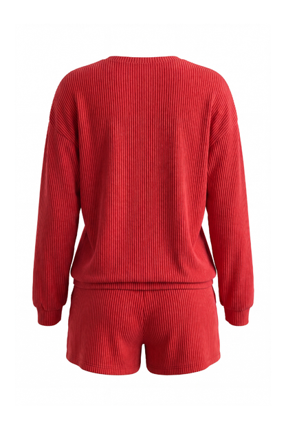 Women's Christmas Letter Print Short Loungewear Set