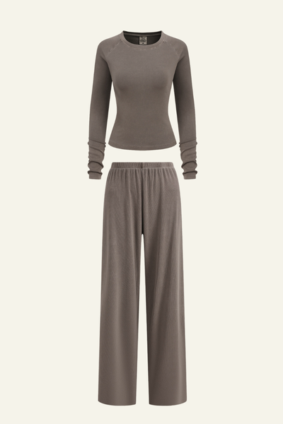 Women's Set:Long Sleeves T-shirt & Casual Pants