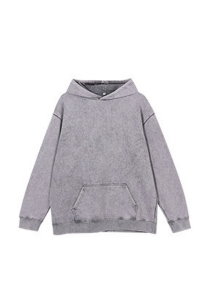 Unisex Fall 400G Washed Vintage Loopback Pullover Hoodie