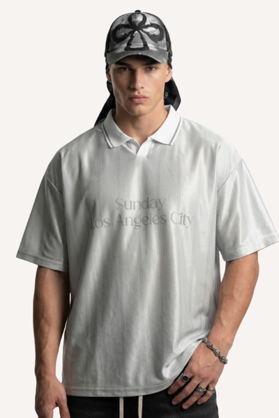 Men's Spring Summer Retro Acetate Stripe Colorblock Polo