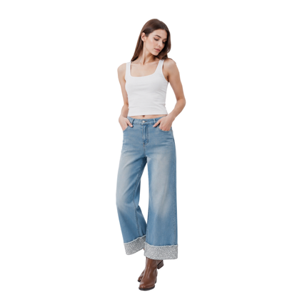Women's High Waist Wide Leg Jeans