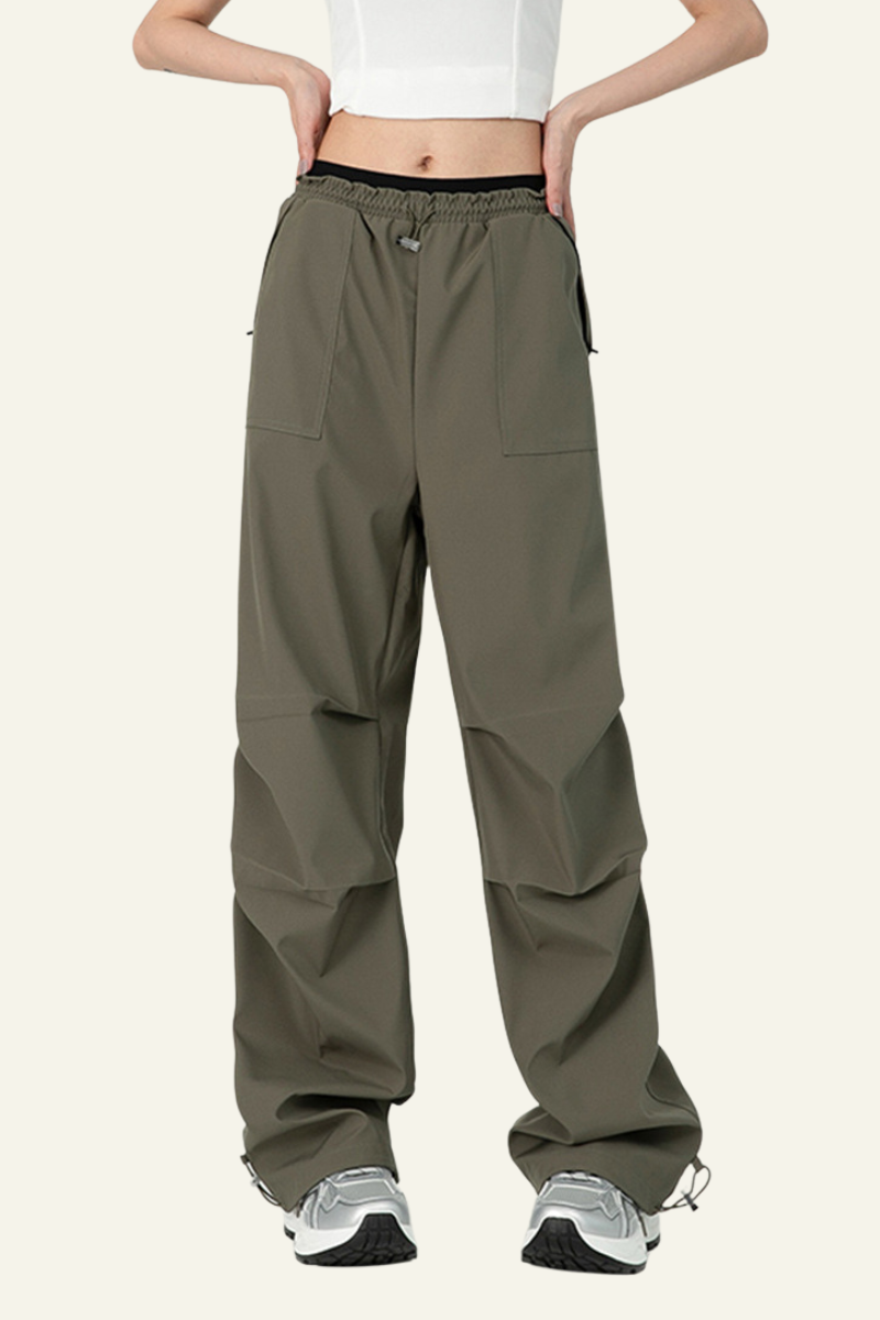 Women's Water-Resistant Breathable Pleated Lightweight Cargo Pants