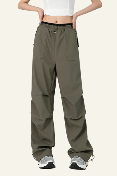 Women's Water-Resistant Breathable Pleated Lightweight Cargo Pants