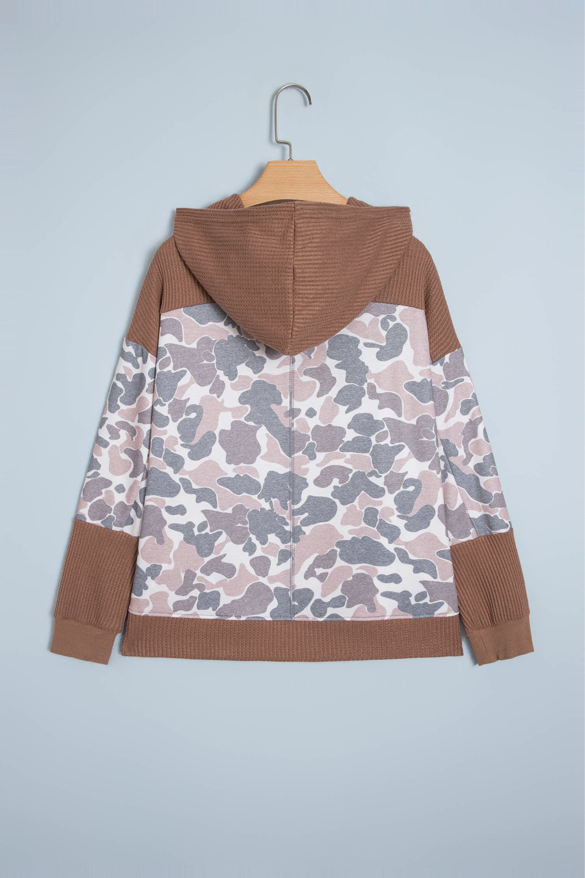 Women's Fall Camo Print Hooded Loose Long Sleeve Sweatshirt