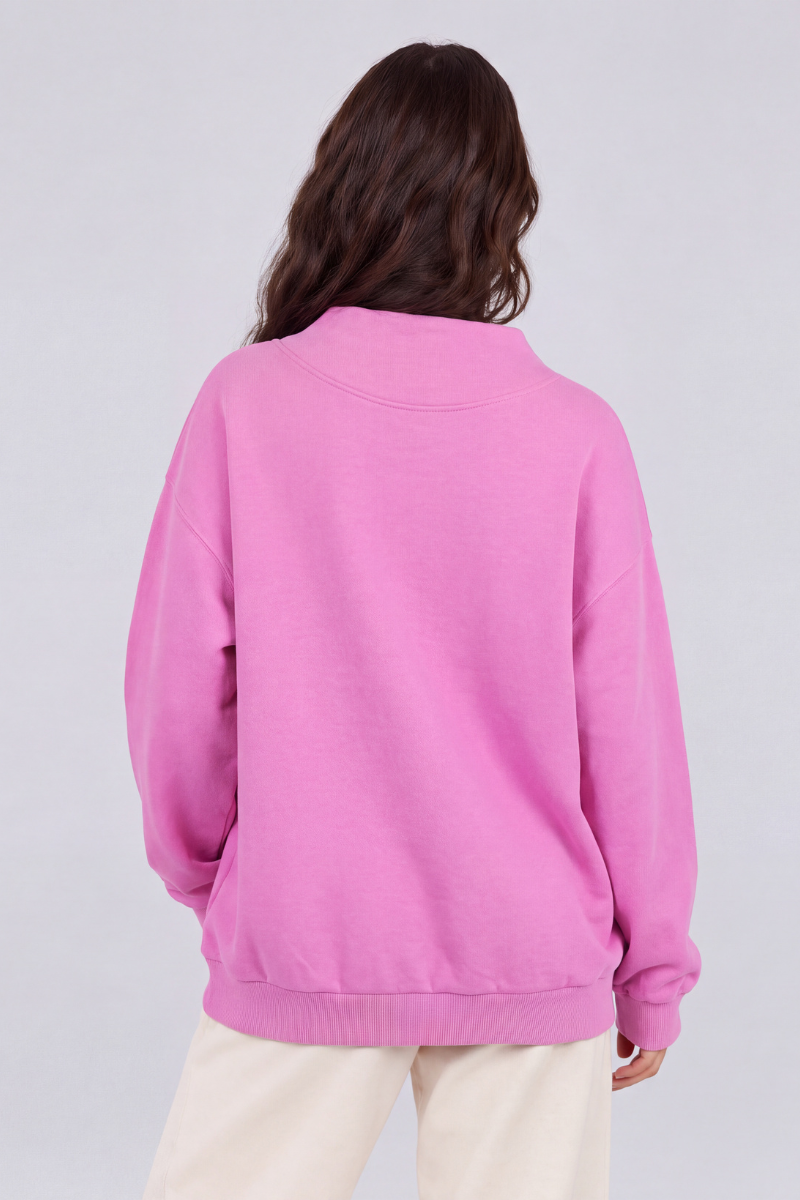 Unisex All Season Soft Mock-Neck Loose Fit Sweatshirt