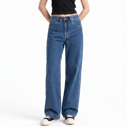 Women's High Waist Soft Straight Leg Jeans