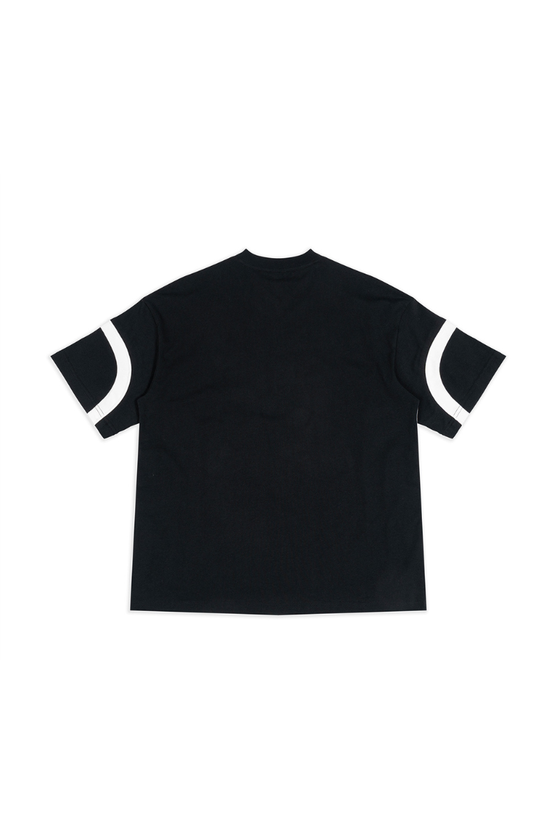 Unisex Summer Racing Color Block Oversized V-Neck T-Shirt