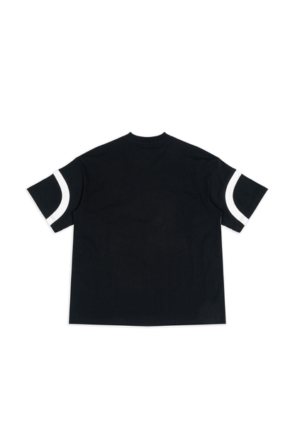Unisex Summer Racing Color Block Oversized V-Neck T-Shirt