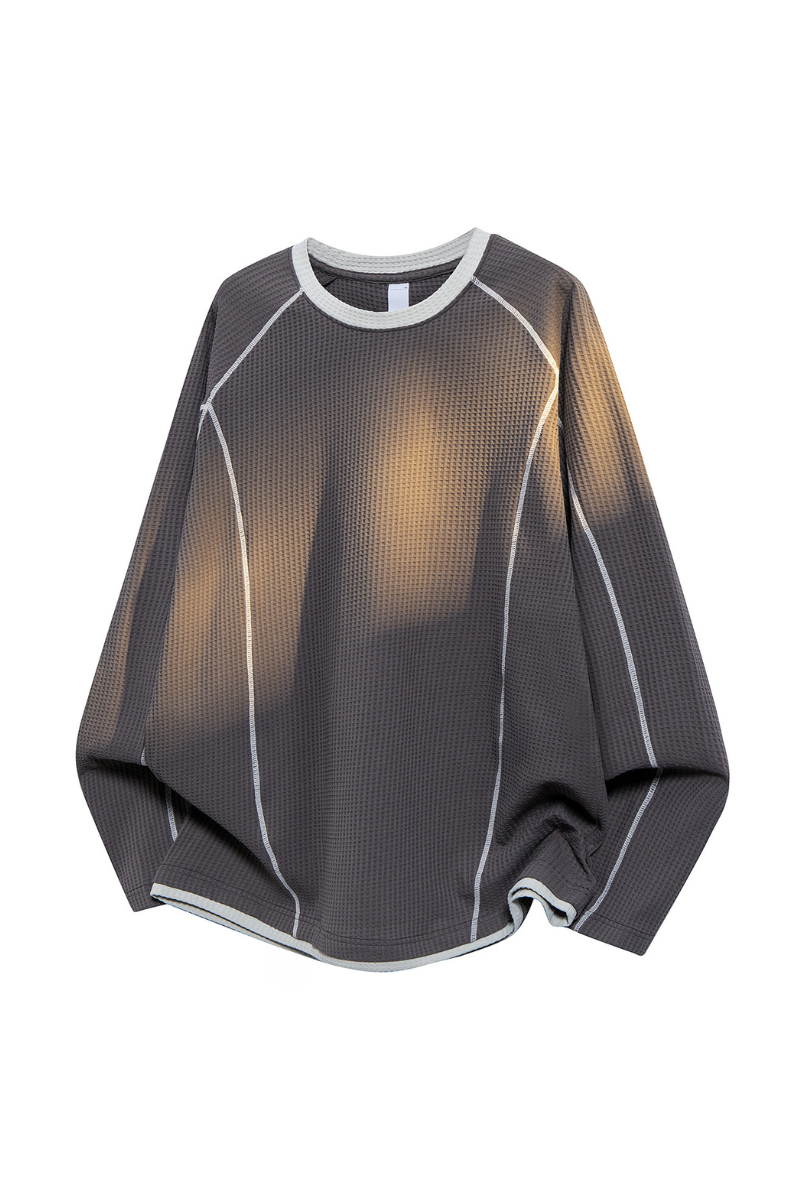 Men's Fall Waffle Crewneck Long-Sleeve Performance Tee