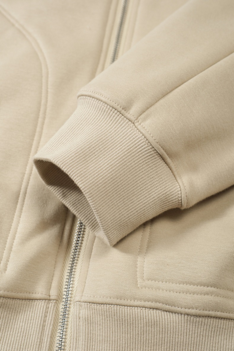Men's Streetwear Stand Collar Fleece-lined Jacket