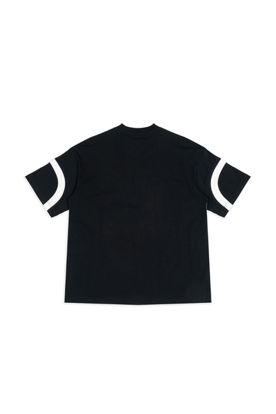 Unisex Summer Sporty Color Block Oversized V-Neck T-Shirt