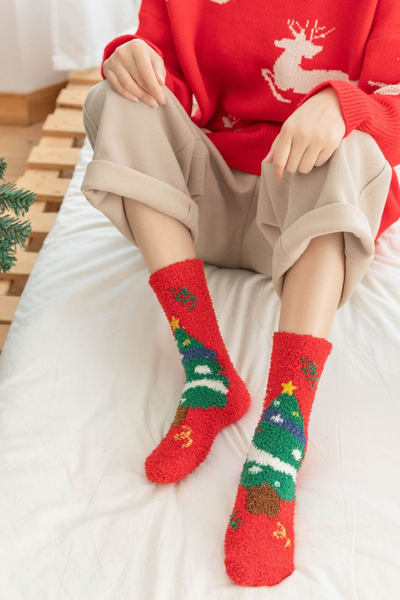 Women's Christmas Non Shedding Coral Fleece Floor Socks
