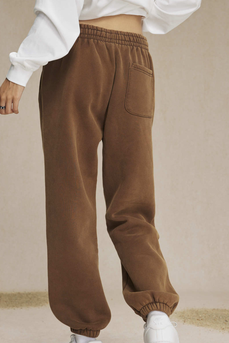 Women Fall Clothing Wax Washed Relaxed Jogger Pants