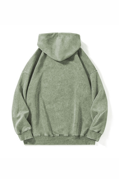 Men's  Fall Winter Washed Oversized Drop-Shoulder Hoodie