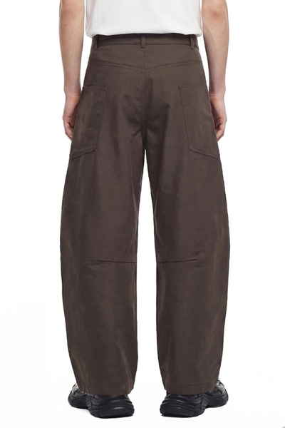 Unisex 240g Woven Multi-Pocket Wide Curved Cargo Pants