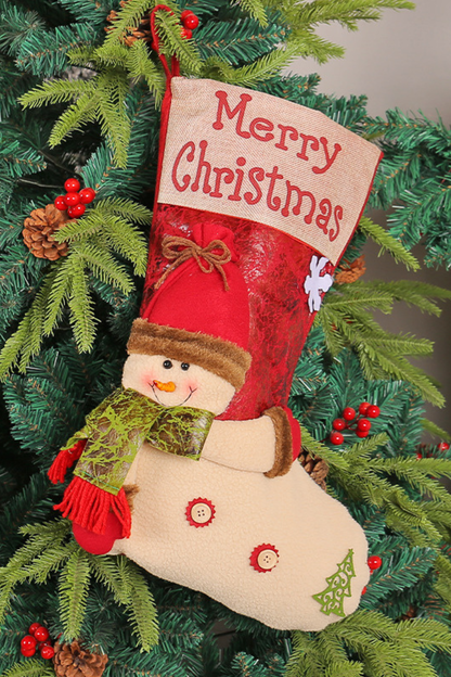 Christmas 3D Santa Ornament Socks Large Thick Decor