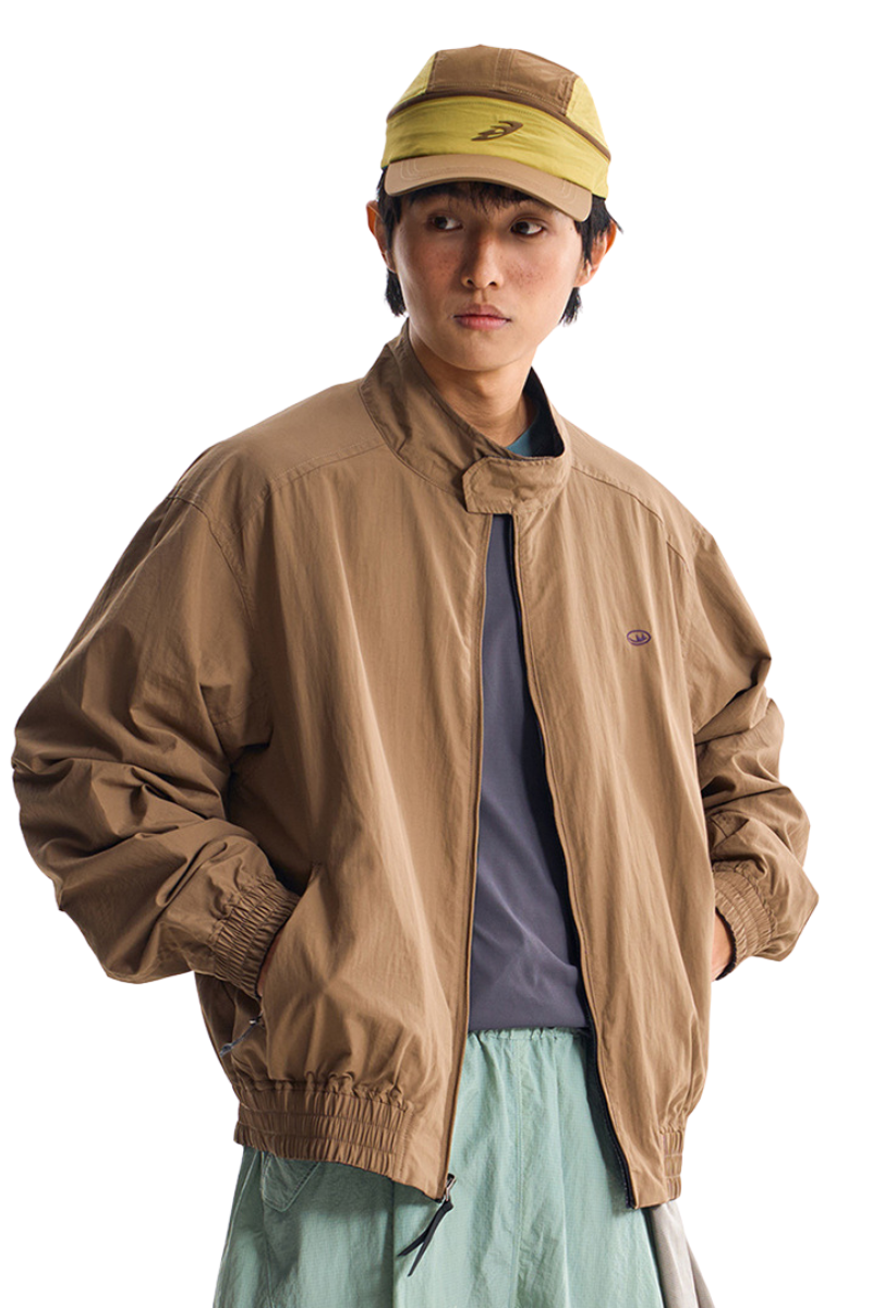 Unisex Retro Plaid StandCollar Loose Reversible Jacket