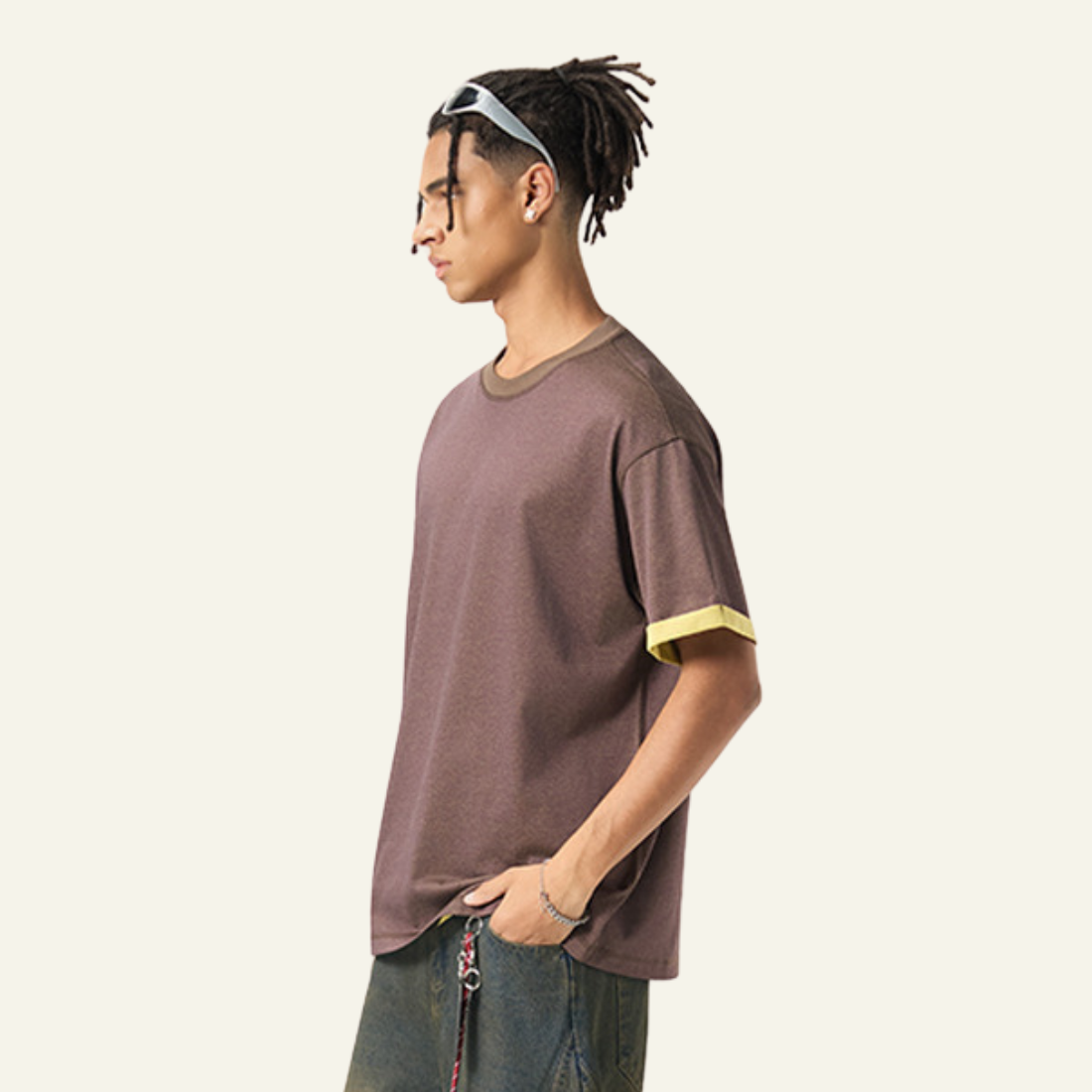Men's Color-blocked Base Layer Short-sleeved T-shirt