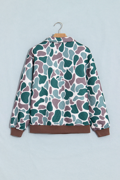 Women Fall Clothing Quilted Western Camo Sweatshirt