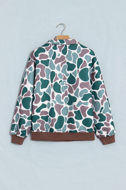 Women Fall Clothing Quilted Western Camo Sweatshirt