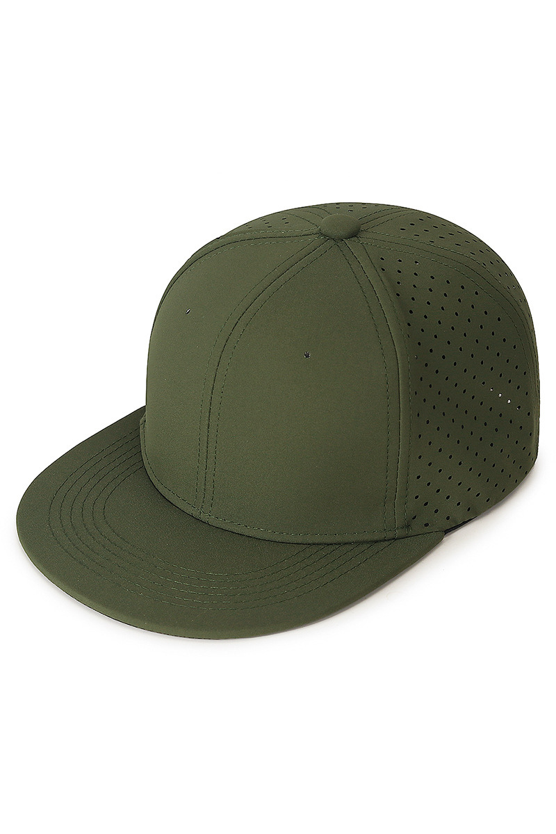 Men's Elastic Solid Flat Brim Mesh Hip Hop Hat