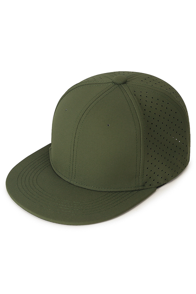 Men's Elastic Solid Flat Brim Mesh Hip Hop Hat