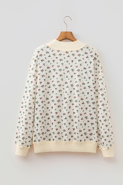 Women Fall Clothing Ditsy Floral Oversized Sweatshirt