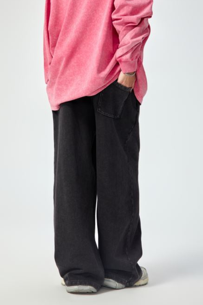 Women All Season Vintage Wax Washed Loose Sweatpants