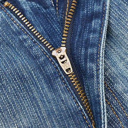 Men's Spring Gradient Blue Cat Whisker Balloon Denim Jeans