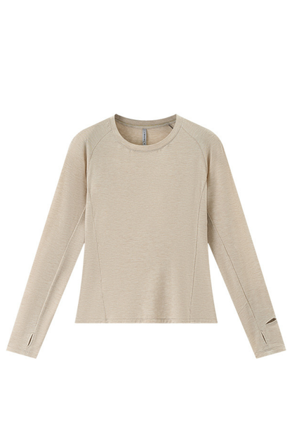 Women's Summer Wool Long Sleeve Outdoor Anti-Odor Tee