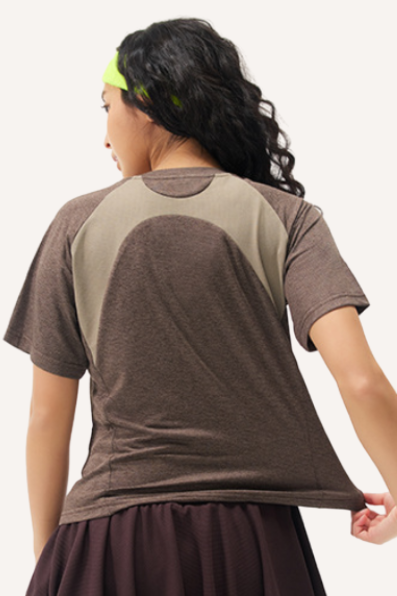 Unisex Summer COOLMAX LYCRA Wicking Quick Dry Colorblock Tee