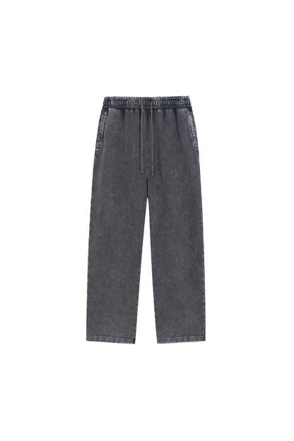 Women's Fall Snow-Wash Straight-Leg Cotton Sweatpants