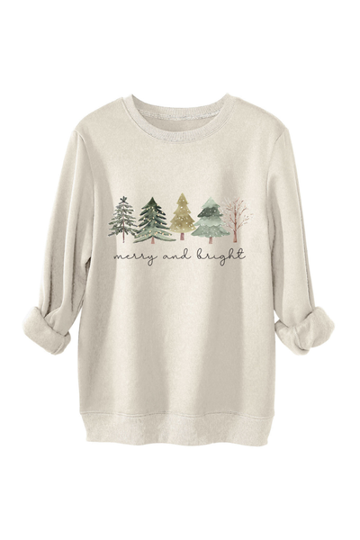 Unisex Fall Clothing Christmas Tree Graphic Sweatshirt