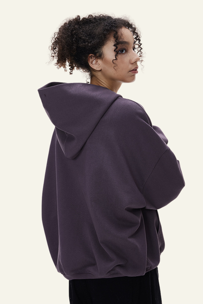Women's Streetwear Short Loose-fitting Drop Shoulders Hoodie